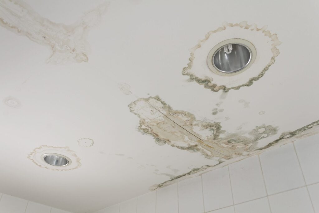 water leaking from ceiling