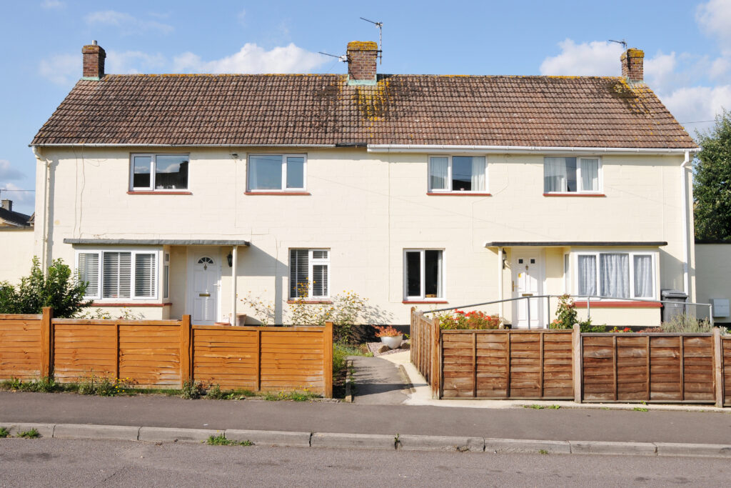 semi-detached council estate properties